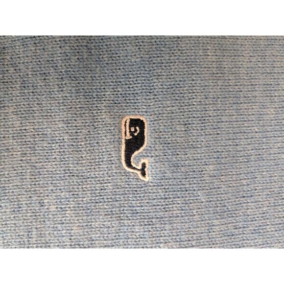 VINEYARD VINES Men's PALM BEACH Cashmere Blend 1/4 Zip Sweater XL BLUE - Picture 8 of 9